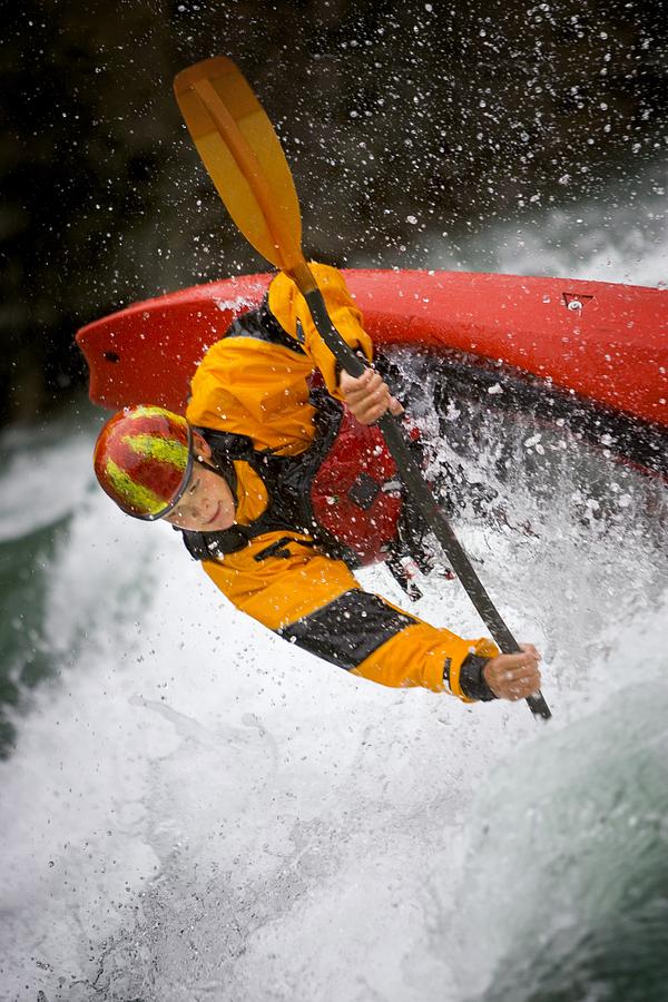 Boat Photograph - Boy Kayaking by Richard Wear