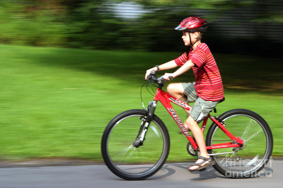 Boy On Bike Photograph by Ted Kinsman