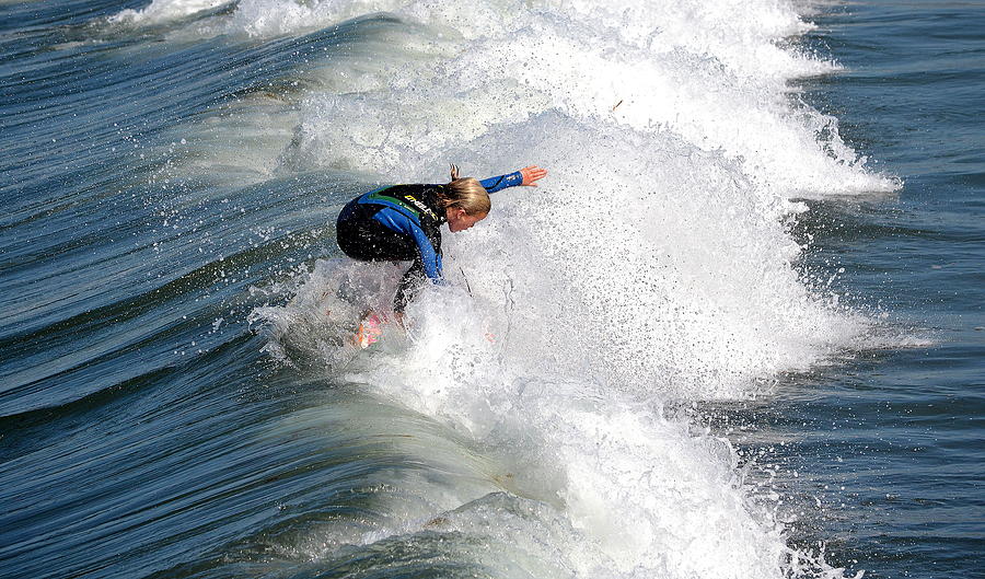 Boy Versus Wave Photograph by Fraida Gutovich