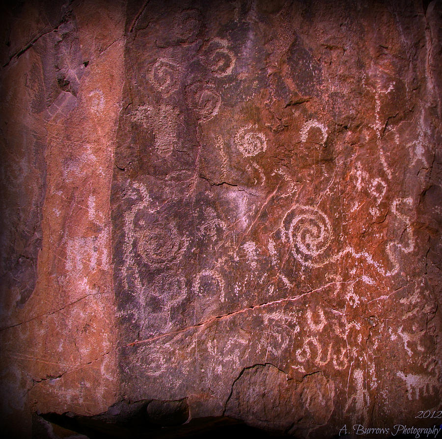 Bradshaw Petroglyphs Photograph by Aaron Burrows