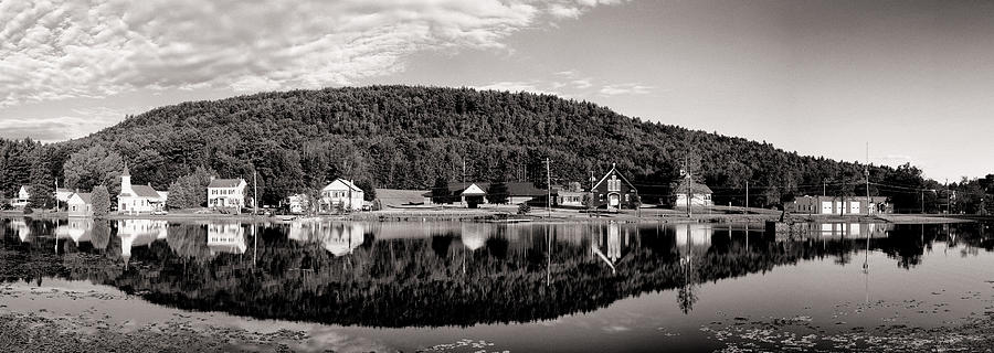 Brant Lake Reflections Black and White Photograph by Joshua House