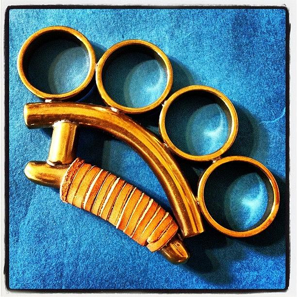 Vintage Photograph - Brass Knuckles by Ken Powers