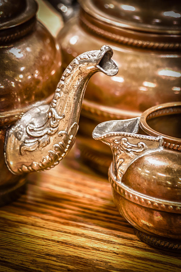 Brass Tea Pots Photograph by James Woody