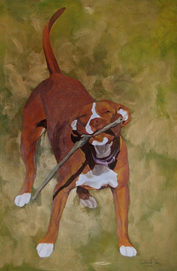 Dog Painting - Bravo by Theresa Higby Dog Painting - Bravo by Theresa Higby