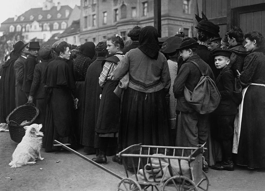 Dog Photograph - Bread Lines In Germany At The End by Everett