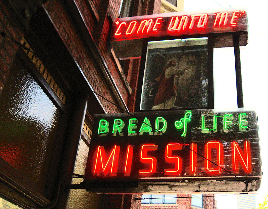 Bread Of Life Mission Sign Photograph by Kym Backland