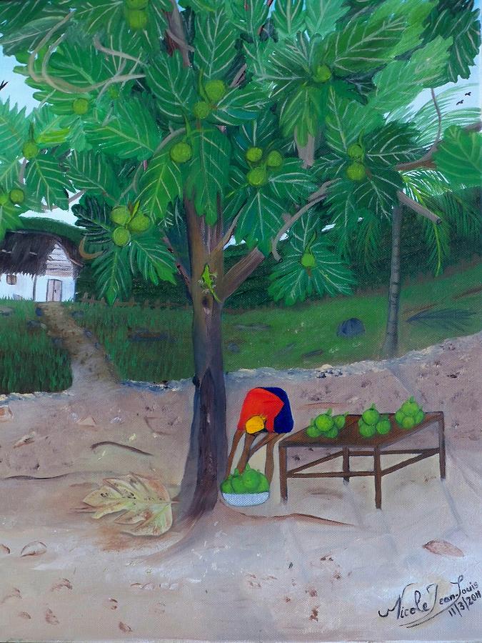 Bird Painting - Breadfruit by Nicole Jean-Louis