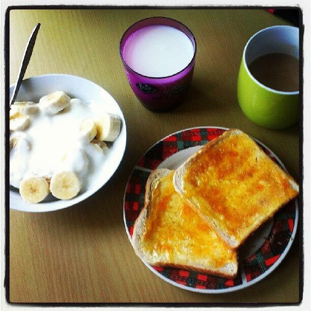 Tea Photograph - Breakfast...#breakfast #jam #yoghurt by Bee Mcmahon
