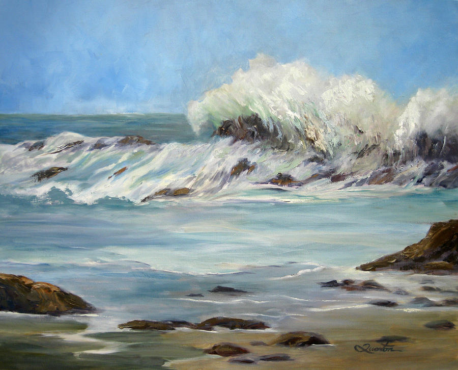 Breaking Wave Painting by Lori Quarton - Fine Art America