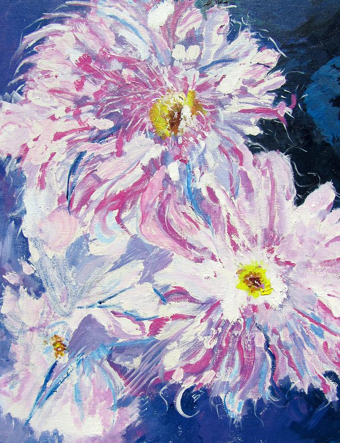 Flower Painting - Breezy Magenta Flowers by Barbara Pearston