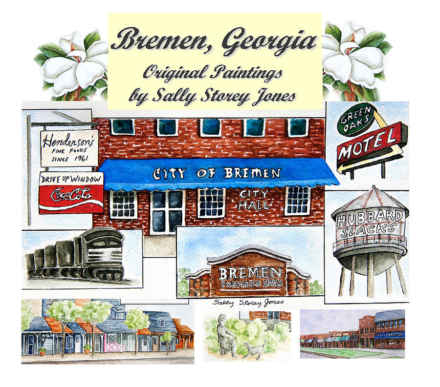 Bremen Georgia Painting by Sally Storey Jones - Pixels