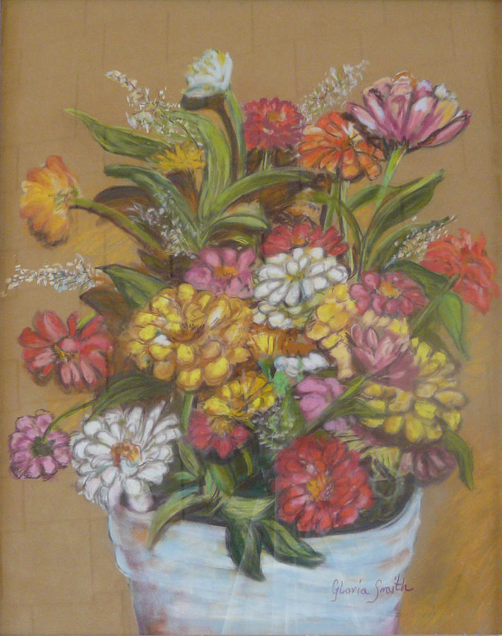 Brendas Flowers Painting by Gloria Smith
