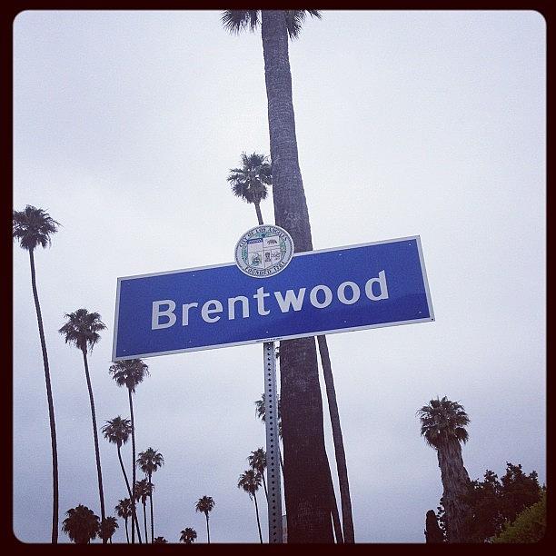 Los Angeles Photograph - Brentwood Sign by Lana Rushing