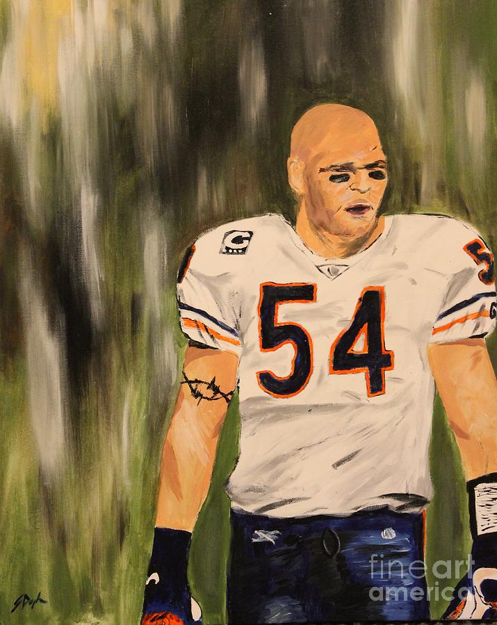 Brian Urlacher Painting by Steven Dopka - Fine Art America