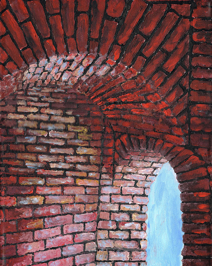 Brick Double Arch Painting by Julie Garcia