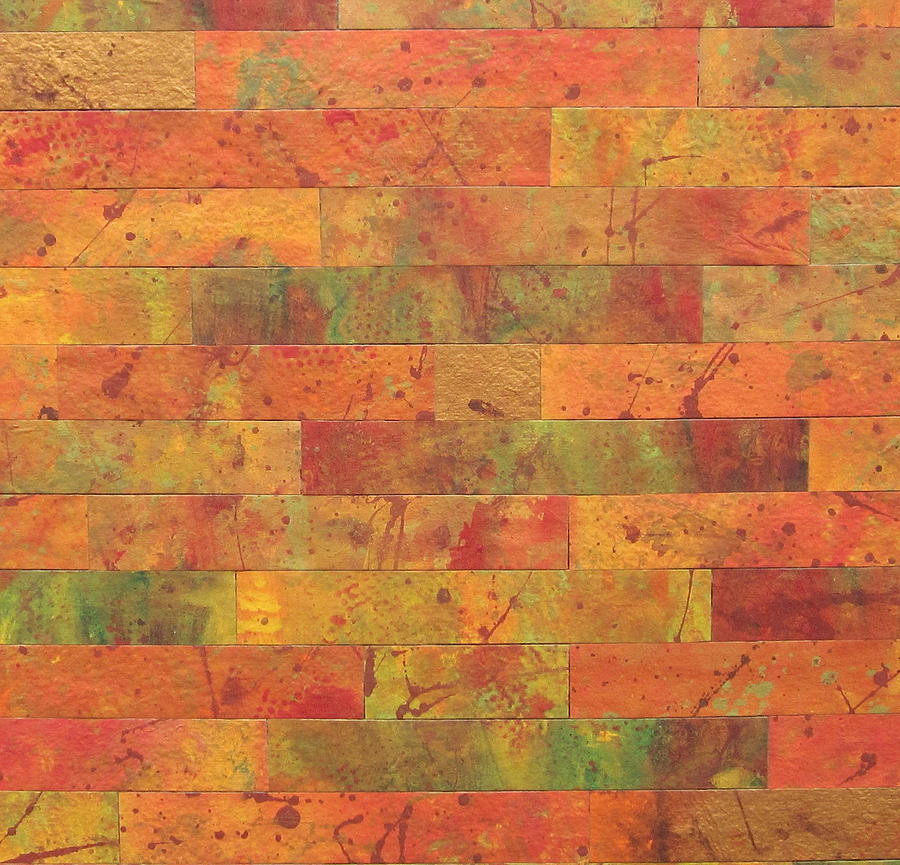 Brick Orange Painting by Kathy Sheeran