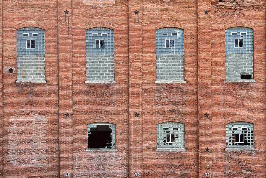 Brick Wall Broken Windows Photograph by James BO Insogna