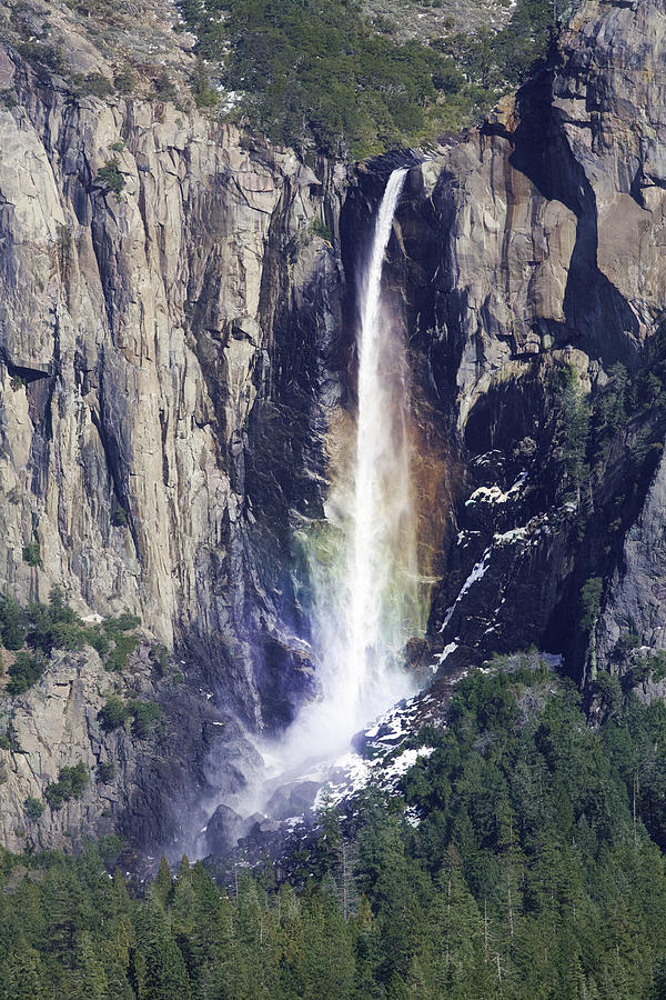 Bridal Veil Falls Rainbow in Yosemite Photograph by Gregory Scott