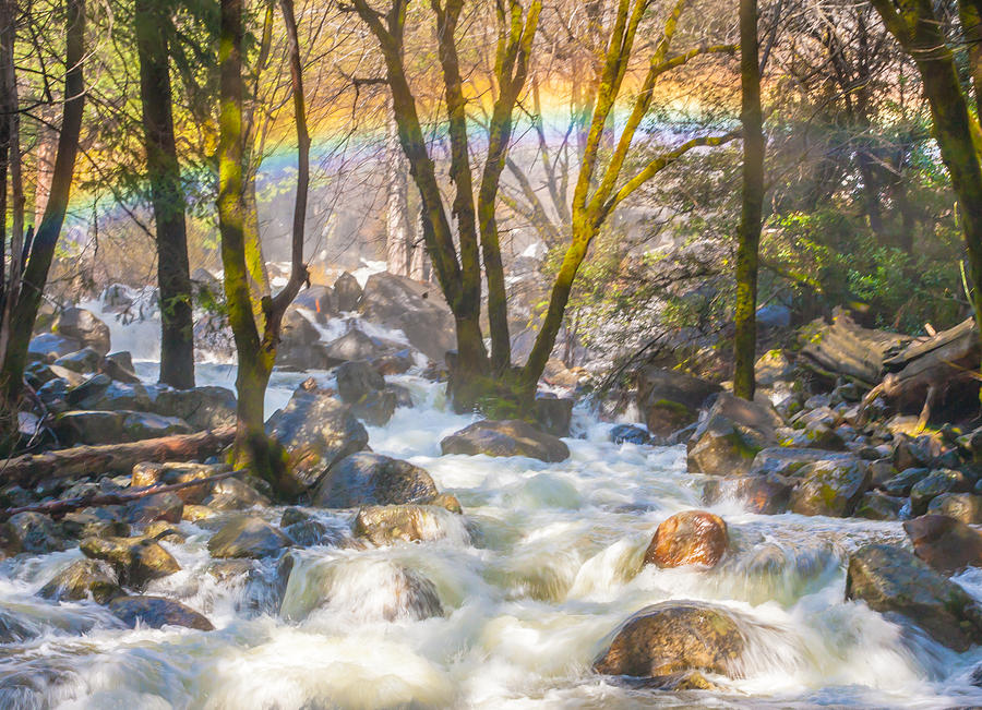 Bridalveil Creek Rainbow Photograph by Marc Crumpler