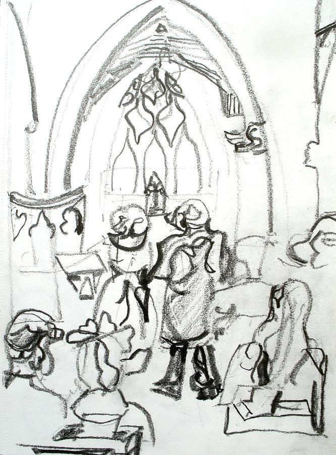 Bride And Groom Drawing By Godfrey Mcdonnell