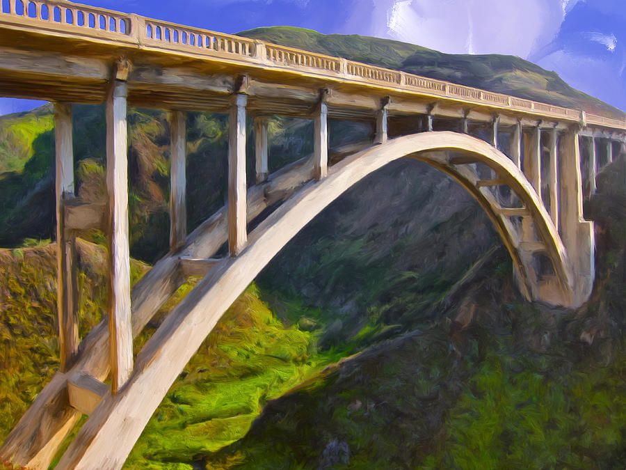 Bridge at Big Sur Painting by Dominic Piperata
