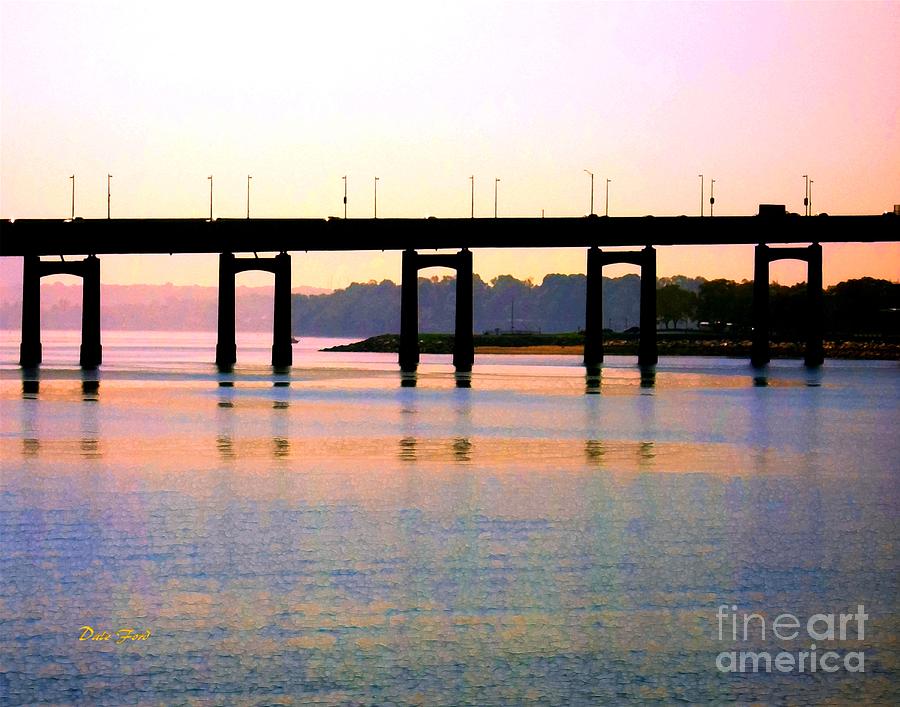 Bridge at Sunset Digital Art by Dale   Ford