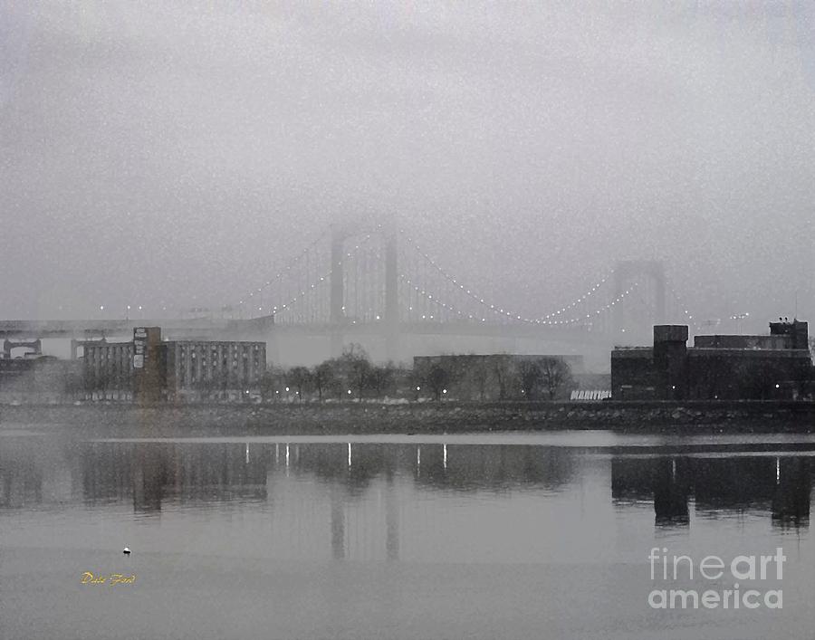 Bridge in Fog Digital Art by Dale   Ford