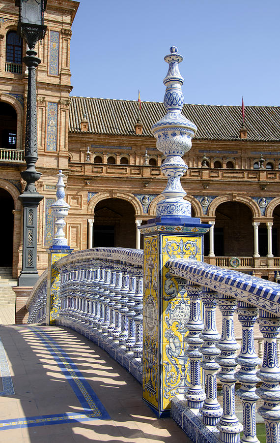 Bridge of the Spanish square in Seville Photograph by Perry Van Munster
