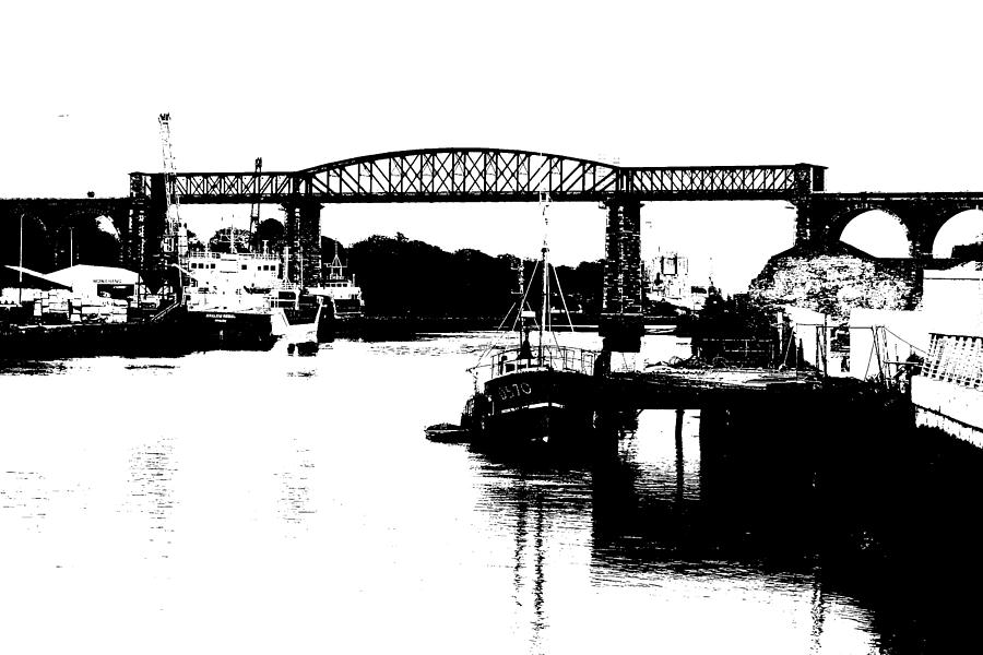 Black And White Photograph - Bridge on the Boyne by Norma Brock