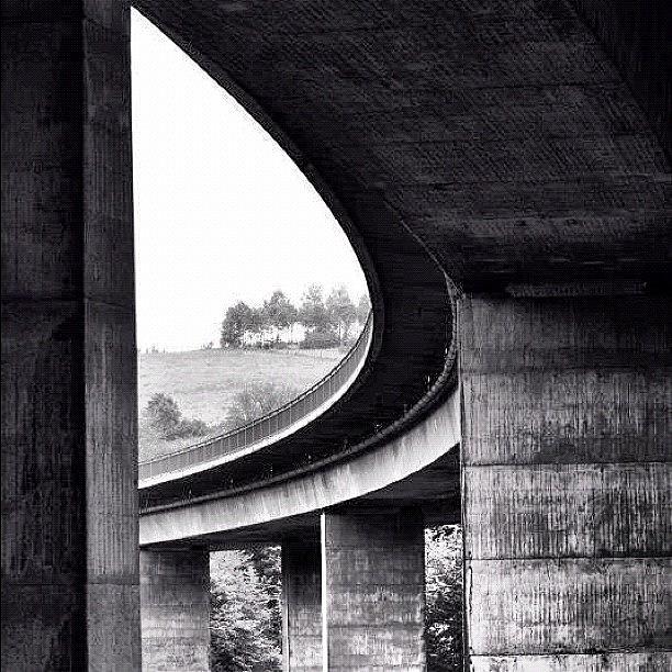 Architecture Photograph - Bridge Over A Valley Near To The Next by Sascha  Buchholz