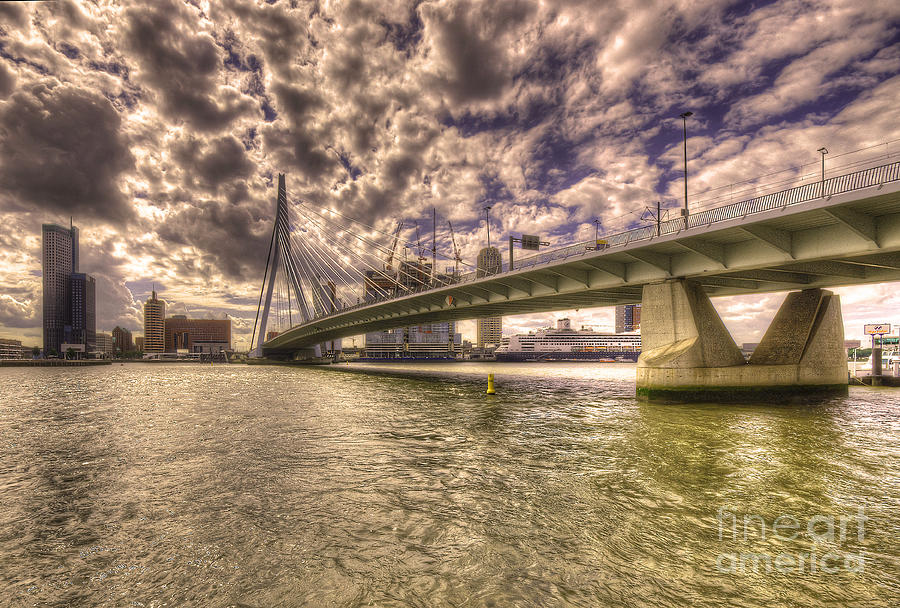 Bridge Photograph - Bridge over Rotterdam  by Rob Hawkins