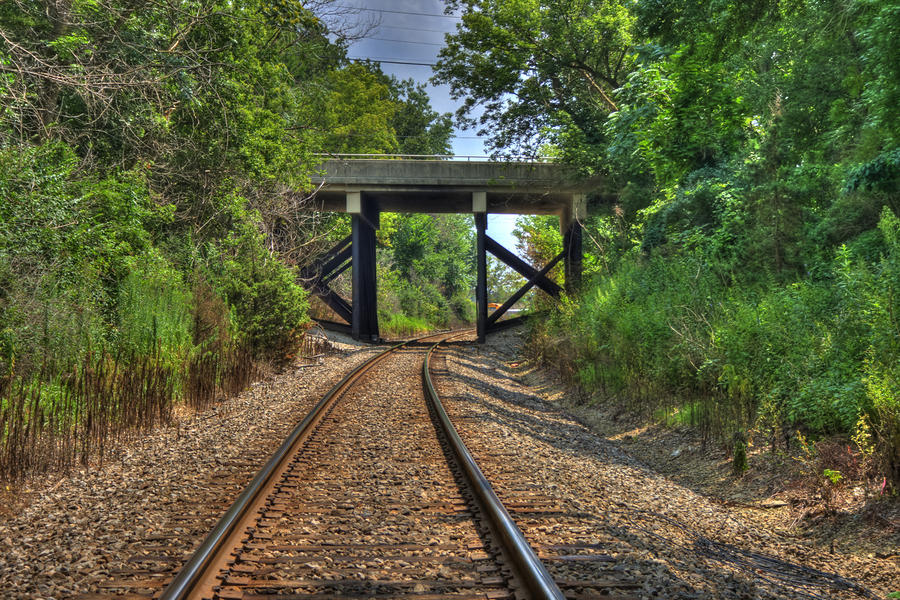 Bridge Over the Railroad Photograph by Scott Wood