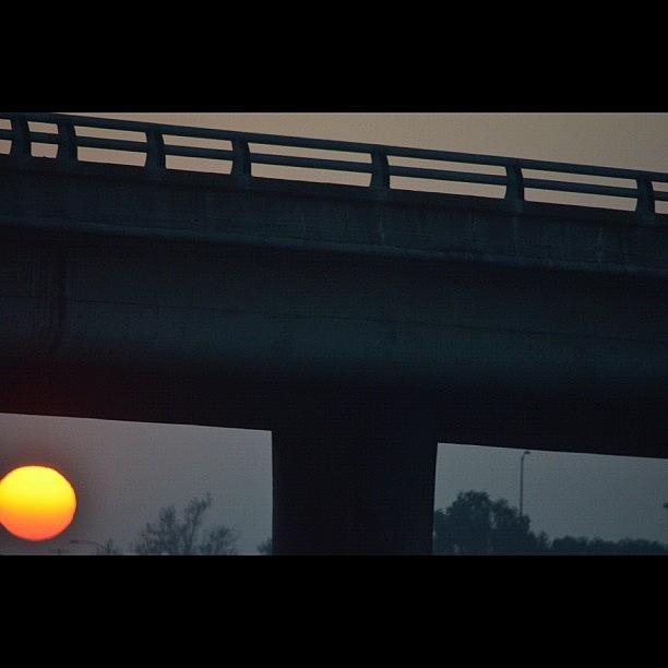 Sunset Photograph - Bridge sunset by Birgit Zimmerman