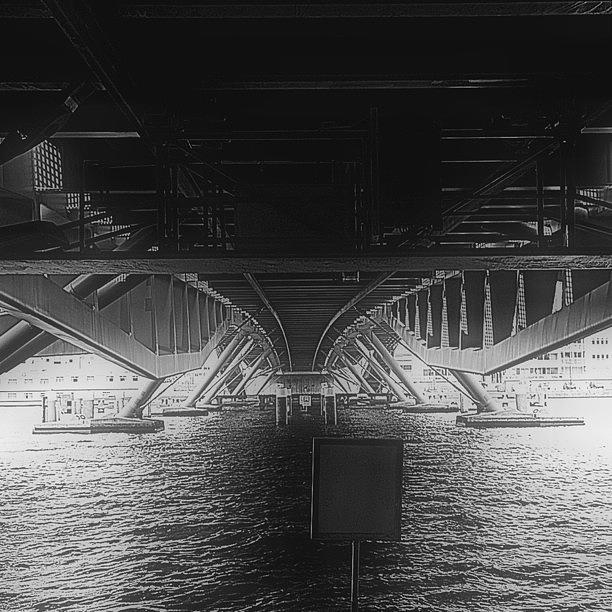 Bridge Photograph - #bridge #water #bw #amsterdam by Robbert Ter Weijden