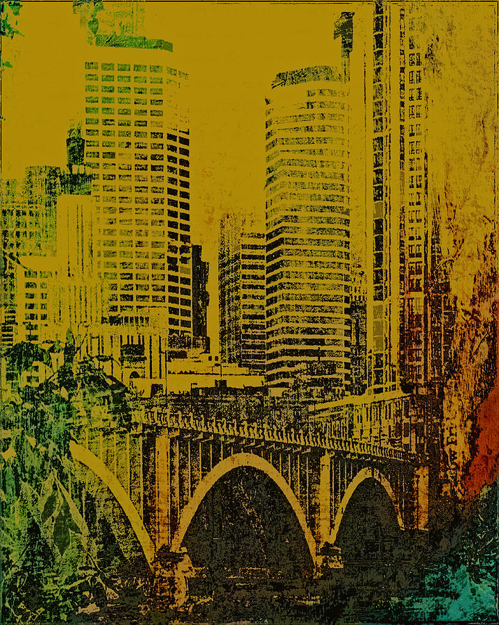 Bridging Minneapolis Digital Art by Susan Stone