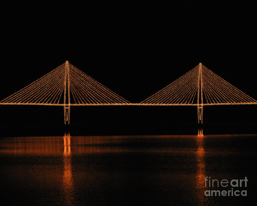Bright Bridge - Digital Art Photograph by Al Powell Photography USA