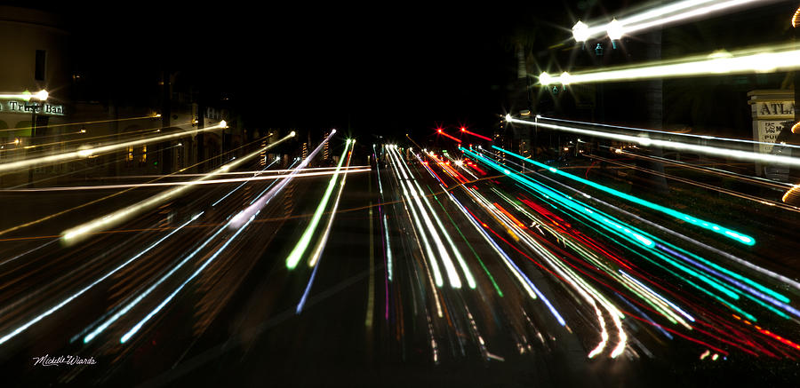 Abstract Photograph - Bright City Night by Michelle Constantine