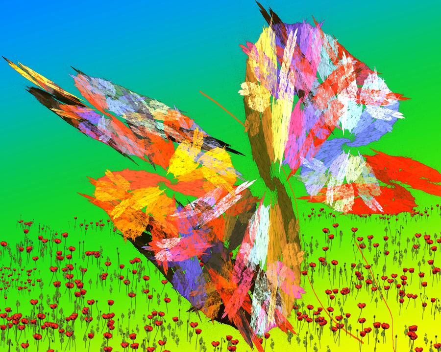 Bright Elusive Butterflys Of Love Digital Art