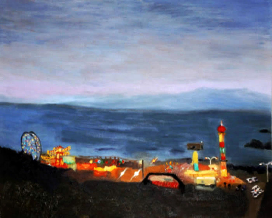 Bright Lights Pacific Ocean Painting by Brent  Harris