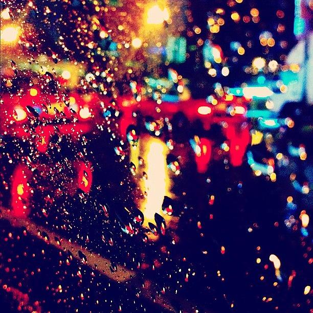 Hk Photograph - Bright Rainy Lights: More #hk #taxis In by Priyanka Boghani