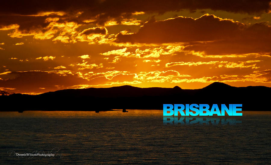 Sunset Photograph - Brisbane Sunset by Dennis Wilson