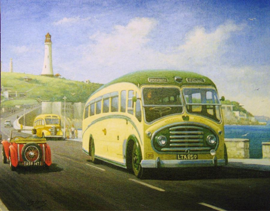 Bristol L on Plymouth Hoe Painting by Mike Jeffries