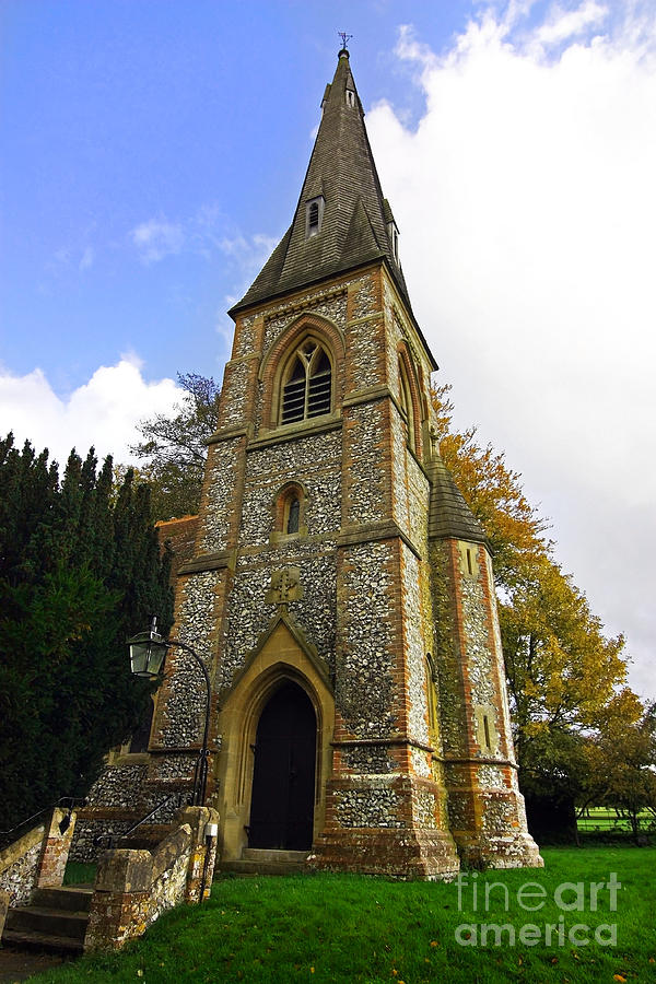 British church tower in an English garden Photograph by Simon Bratt