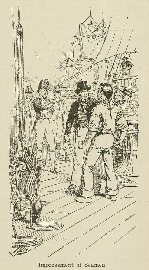 British Officers Impressing A Seaman Photograph by Everett