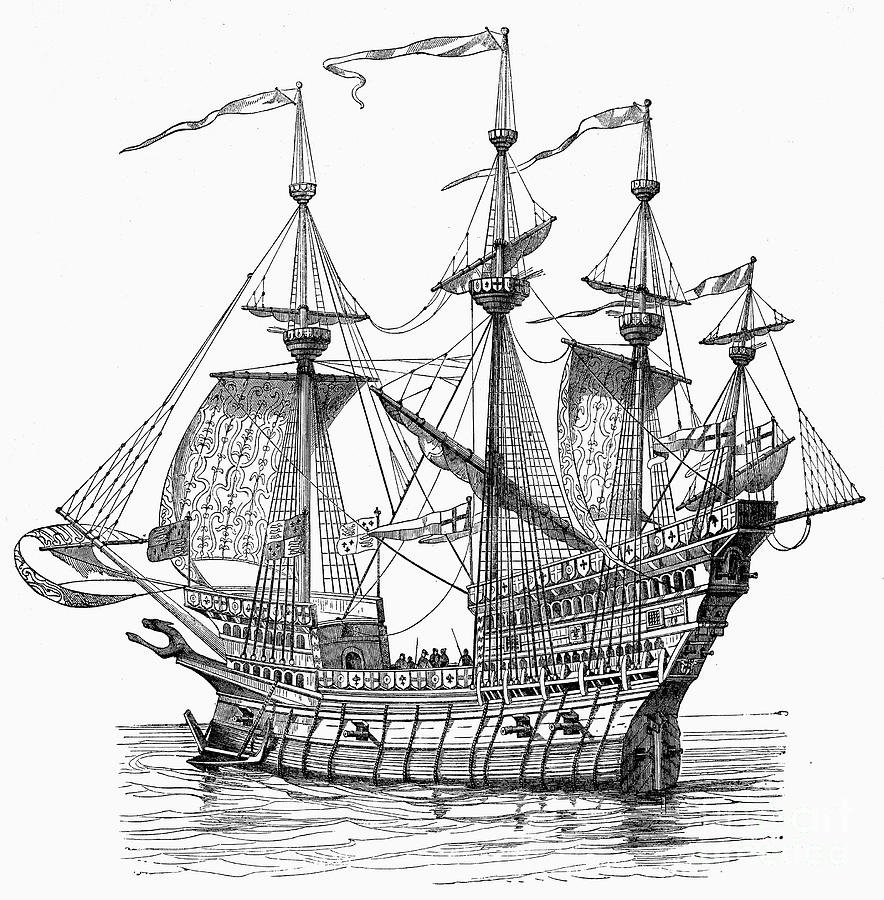 Корабли 18 века гравюра