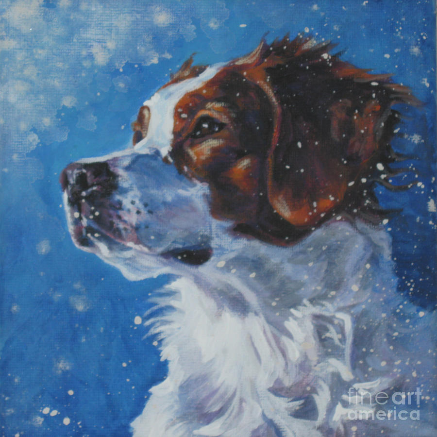 Brittany Spaniel Head Study by Lee Ann Shepard