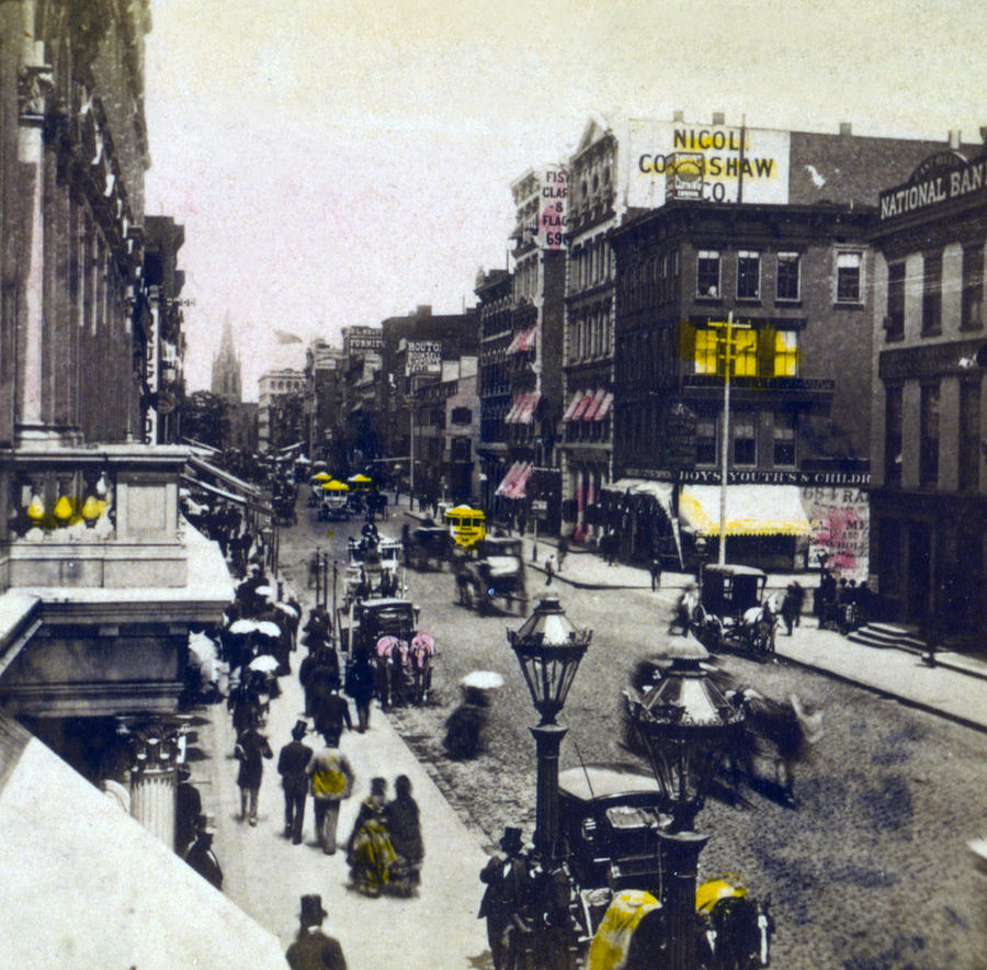 Broadway Street from 18th Street - New York City - c 1880 Photograph by International  Images