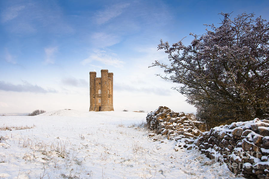 Broadway tower in winter snow Photograph by Andrew  Michael