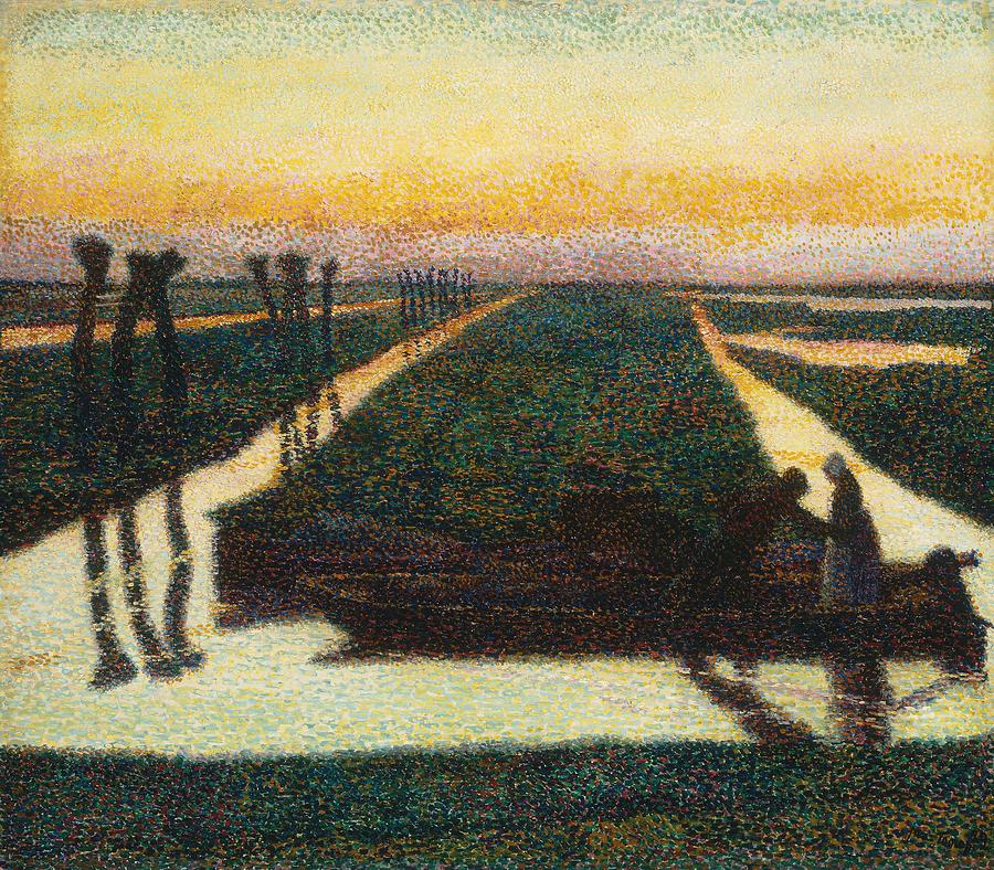 Sunset Painting - Broek in Waterland by Jan Theodore Toorop