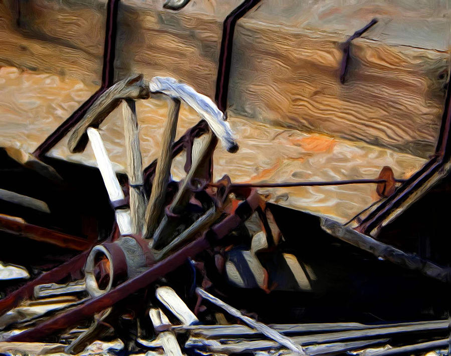 Broken Wagon Wheel Photograph by Gilbert Artiaga